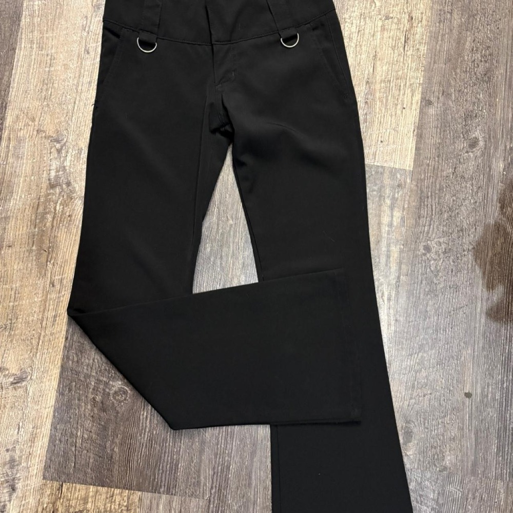 90s or 2000s Y2K Paris Blues Black Low‎ Rise D-Ring Wide Leg Flare Pants